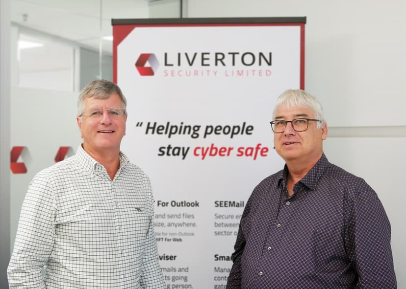 Photo - Richard Bourne, Chief Executive and Murray Wills, GM Sales and Consulting, Liverton Security.